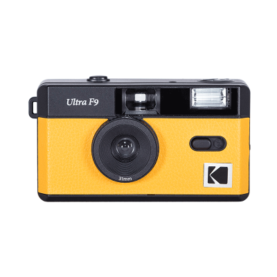 Camera analogica Ultra F9 Nera/gialla con flash integrato
