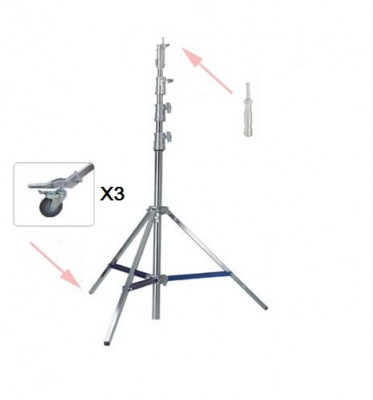 LS-8019 Stativo Con Ruote Con Capacità Di Carico 40kg