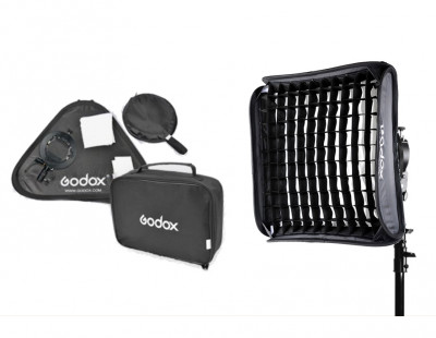 S2 SPEEDLITE BRACKET KIT con SOFTBOX 60cm, griglia e borsa - Attacco BOWENS / V1