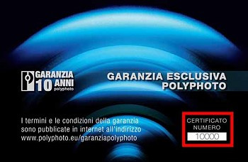 Garanzia 10 anni TAMRON POLYPHOTO
