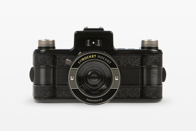 Fotocamera Panoramica Sprocket Rocket 35 mm Nera