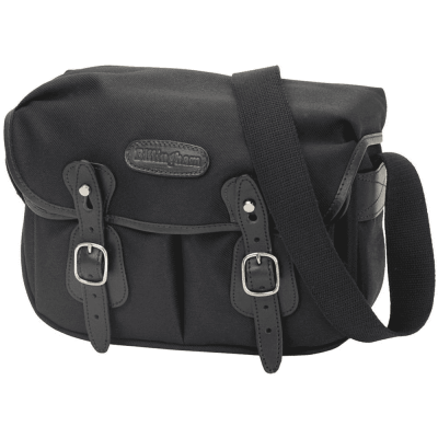 Hadley Small FibreNyte Nero/Bordi Cuoio nero + finiture nichel