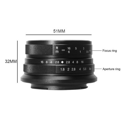25mm f/1.8 per Fuji SILVER