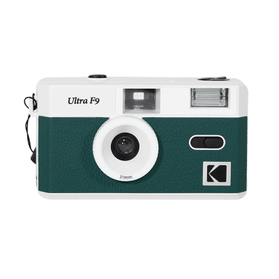 Camera analogica Ultra F9 Verde scuro con flash integrato
