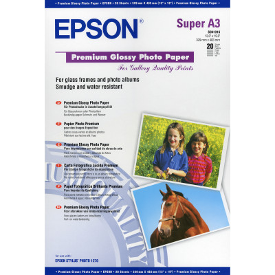 Carta Premium Glossy Photo A3+ 250g - 20 fogli