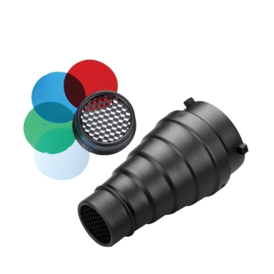 Studio SN-303 Snoot con griglia e filtri colorati (Bowens)