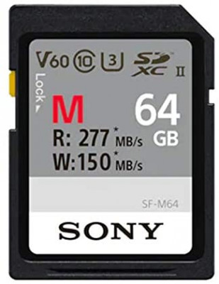 SDXC 64GB SERIE M UHS-II U3 V60 Lettura 277MB/s - Scrittura 150MB/s