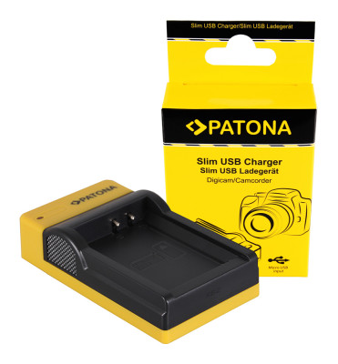 Caricabatteria slim micro-USB per Canon LP-E10 (EOS 1100D, Rebel T3)