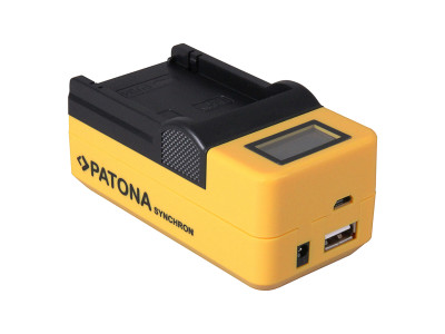 Caricatore USB Synchron per Olympus BLS1, BLS5, PSBLS1 con display