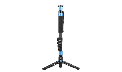 Monopiede P-325FS VIDEO Carbonio 140CM 5 sezioni FLIP LOCK con Base Video