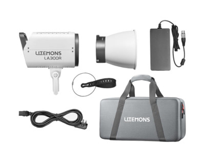 Illuminatore video Litemons LA-300R RGB Kit1