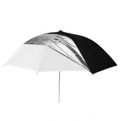 Ombrello UB-006 – Bianco/Argento/Nero 84cm