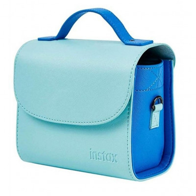 BORSA IN PELLE ICE BLU PER INSTAX MINI 8, 9, 11, SQ6, SQ20