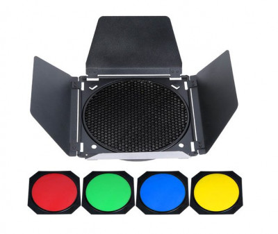 PORTAFILTRI CON 4 ALETTE + FILTRI COLORATI - ATTACCO BOWENS
