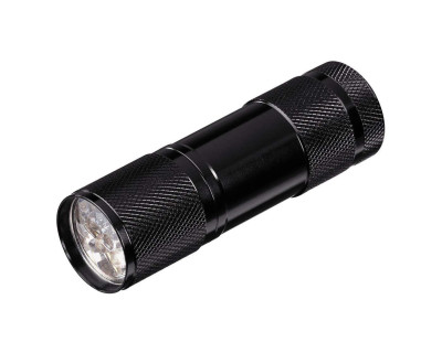 Torcia LED tascabile in alluminio - Nera
