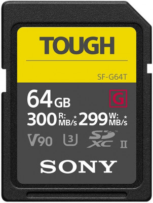 SDXC 64GB G TOUGH UHS-II U3 Lettura 300MB/s Scrittura 299MB/s