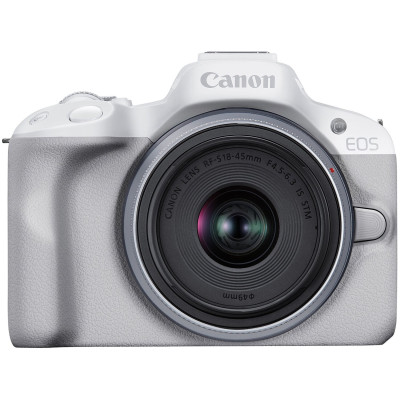 EOS R50 white + RF-S 18-45mm f/4.5-6.3 IS STM