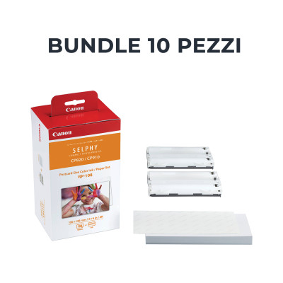 10x Carta e cartuccia RP-108 per SELPHY 1300/1200/1000/910/820
