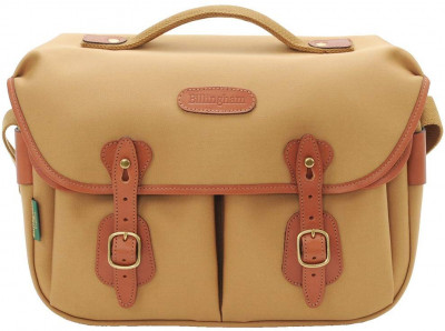 Borsa Hadley Small Pro Tela Khaki/Bordi Cuoio marrone chiaro + finiture ottone