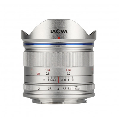 Venus Optics 7.5mm f/2 per MicroQuattroTerzi argento – leggero