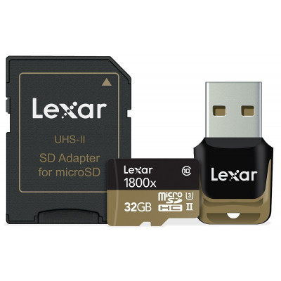32GB microSDHC 1800x (incl. lettore e adattatore)