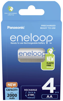 Batterie AA ricaricabili eneloop 2000mAh x4
