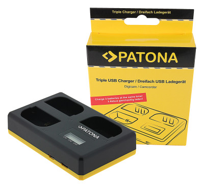 USB Triple Charger per Canon LP-E6