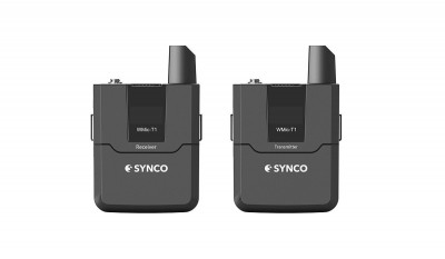 T1 SISTEMA WIRELESS UHF 50mt OMNIDIREZIONALE A LAVALIER BATT. AA - 1 TRASMETTITORE + 1 RICEVITOR