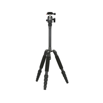 Treppiede T-005SK in alluminio Nero + Testa a Sfera B-00K